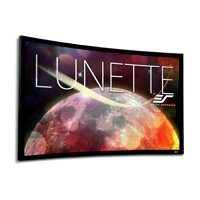 Elite Screens Lunette Series, 84-inch Diagonal 16:9, Sound Transparent Perforated Weave Curved Home Theater Fixed Frame Projector Screen, CURVE84H-...