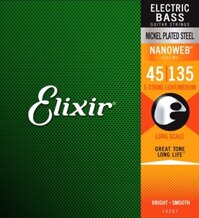 Elixir 14207 5-string Bass Electric 45-135 Nanoweb