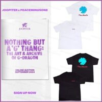 Ellen JOOPITER X PEACEMINUSONE G-DRAGON Áo thun thời trang dáng rộng in hoa cúc tay ngắn Plus Kích thước