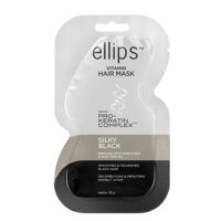 Ellips Kem Ủ Tóc Ellips Vitamin Hair Mask Pro-keratin Complex Silky Black Giúp Tóc Đen Mượt 18g