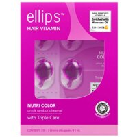 Ellips Serum Dưỡng Tóc Ellips Hair Vitamin Nutri Color Dưỡng Màu Tóc Nhuộm 2 Vỉ X 6 Viên