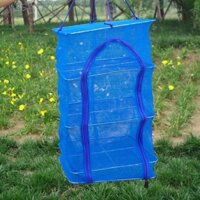 Elmer1 Sấy Lưới Câu Cá 4 Lớp Móc Treo Túi Cá Khô Lồng Giải Quyết Dụng Cụ Treo Giá Máy Sấy Rau