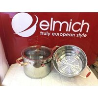 Elmich NỒI HẤP ELMICH INOX 304 RED VELVET 24CN EL5585, 28CM EL0979 đáy từ