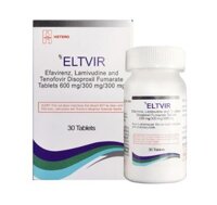 Eltvir 600/300/300 HETERO (Efavirenz/Lamivudine/Tenofovir) điều trị HIV hôpk 30 viên