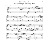 Em là của anh - Piano Sheet