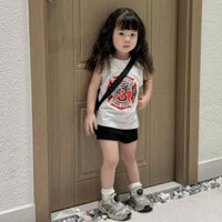 [EmbeMochi][8-16kg] THANH LÝ Set bộ bé gái áo sát nách thể thao mix quần legging đùi form ôm siêu cưng