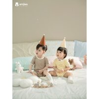 [EMBES] Bộ Quần Áo Phối Viền Cho Bé Winnie Baby, Bộ Hè Chất Thun Tăm Mỏng Mát Cho Bé 8-18kg