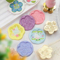 Embossed Flower Shape Stamp Wax Stamp Head DIY Clip Phong bì thiệp mời đám cưới