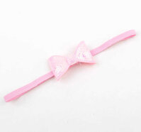 Embroidery Flash Sequins Bow Children Hair Band 15 Colour Baby Headwear Photograph Prop