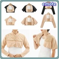 Emote Áo ghi lê Crop cho nữ, Áo khoác nữ tính dày chống gió, Áo khoác nữ tính cổ bền bỉ quấn vai cổ ấm cổ đứng cổ áo Crop Vest mùa đông