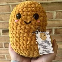 Emotional Support Chicken Nugget, Cute Handmade Emotional Support Plush Chicken