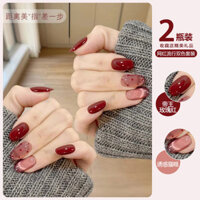 Emperor Rose Red Cat 's Eye Nail Polish Keo Phong Cách Mới Anh Đào Rượu Vang Đỏ Thu Đông Bộ Làm Móng Tay