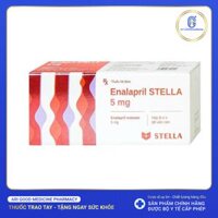 Enalapril Stella 5mg trị tăng huyết áp, suy tim (3 vỉ x 10 viên)