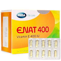 Enat 400, chỉ định điều trị và dự phòng tình trạng thiếu Vitamin E