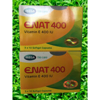 Enat 400 MEGA We care dự phòng tình trạng thiếu Vitamin E (3 vỉ x 10 viên)