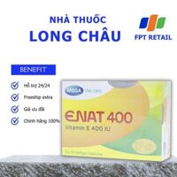 Enat 400 Vitamin E 400 IU hộp 30v Thái Lan giúp làm đẹp da, chống lão hóa - Nhà thuốc Long Châu FPT