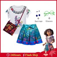 Encanto Mirabel Madrigal Trang Phục Hóa Trang Cô Gái Đầm Người Phụ Nữ Lạ Mắt Váy Cho Lễ Hội Halloween Đầm Công Chúa