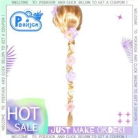 Enchanted Rapunzel Big Braid Tóc Giả Công Chúa Rapunzel Tóc Giả Với Hoa Tóc Giả Cho Bé Gái Trình Diễn Trẻ Em Cos Đảng