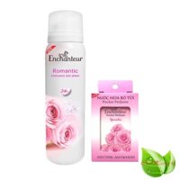 Enchanteur: Combo xịt khử mùi Enchanteur Romantic 150ml+ Nước hoa bỏ túi 18ml