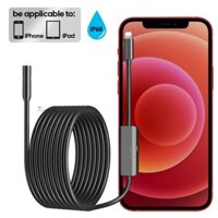 Endoscope Camera For iPhone APPLE 8MM Cars Endoscopic Hard Line IP68 Waterproof 8 LEDs Borescope Inspection For iPhone F