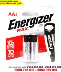 Energizer E91-BP2, LR6; Pin AA 1.5v Alkaline Energizer E91-BP2 chính hãng (Xuất xứ SIngapore) Vỉ 2viên