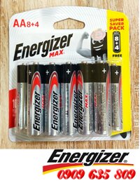 Energizer E91; Pin tiểu AA 1.5v Energizer E91 BP8+4 Max Power Seal _Made in Singapore (Vỉ 12viên)