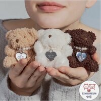 [engbrox] Korea Teddy Buddy Heart Pearl Necklace Plush Doll Keyring / Keychain / Accessories; Vòng cổ ngọc trai Teddy Buddy Heart Hàn Quốc Móc khóa búp bê sang trọng / Móc khóa / Phụ kiện