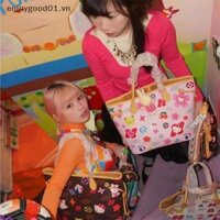 {Enjoy VN} Túi Tote Sanrio Hello Kitty hoạt hình dễ thương Túi đeo vai Túi xách in hình mèo KT ngọt ngào Túi xách di động đi lại Túi đựng quà tặng cho bé gái.
