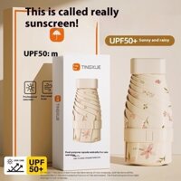 [Enlee] Ô dù nhỏ gọn chống tia cực tím tối giản hiện đại có lớp phủ màu đen