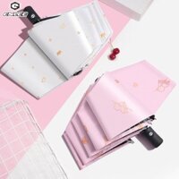 [Enlee] Ô dù nhỏ gọn họa tiết lông vũ sang trọng có khả năng chống tia cực tím