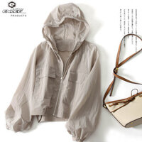 [Enlee] Quần áo chống nắng thoáng khí dành cho nữ dáng rộng cỡ lớn thể thao ngoài trời đi xe đạp thiết kế áo