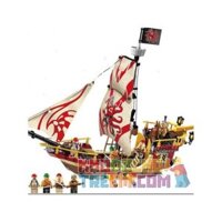 Enlighten 1311 Qman 1311  THUYỀN CƯỚP BIỂN BẠCH TUỘC bộ đồ chơi xếp lắp ráp ghép mô hình Pirates Of The Caribbean Cướp Biển Vùng Caribe 368 khối
