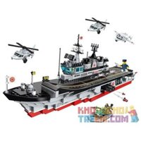 Enlighten 1723 Qman 1723 non Lego TÀU SÂN BAY RẮN ĐỎ bộ đồ chơi xếp lắp ráp ghép mô hình Tactical Espionage Action Chiến Thuật Quân Sự 642 khối