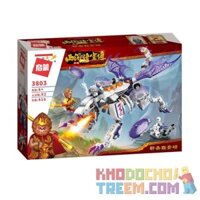 Enlighten 3803 Qman 3803 non Lego NGỘ KHÔNG ĐẠI CHIẾN RỒNG KHỔNG LỒ bộ đồ chơi xếp lắp ráp ghép mô hình Monkie Kid WUKONG Tây Du Ký Tôn Ngộ Không 419 khối