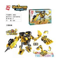 Enlighten 4805 Qman 4805  MÁY XÂY DỰNG bộ đồ chơi xếp lắp ráp ghép mô hình Ideas UNLIMITED IDEAS Ý Tưởng 509 khối