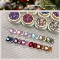 Enniss Cocoon-to-butterfly Series Clear Nude Cats Eye Glass Beads Nail Gel qusl