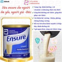 Ensure Đức cho người lớn tuổi Ensure Vanille Geschmask - Giúp hồi phục sức khỏe cho người gầy yếu, người suy dinh dưỡng - QuaTangMe Extaste - 1 hộp 400g