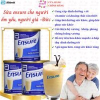 Ensure Đức cho người lớn tuổi Ensure Vanille-Geschmask giúp hồi phục sức khỏe cho người gầy, suy dinh dưỡng - QuaTangMe Extaste - 3 hộp 3x400g
