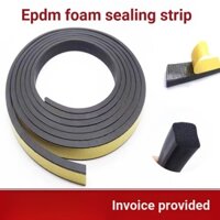 Epdm EPDM Foam Niêm Phong Dải Bọt Biển Hình Bán Nguyệt Tự Dính Flat D-Type Cao Su Bọt Chống Thấm Nước