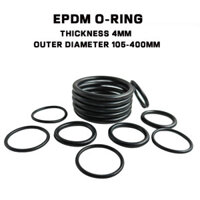 Epdm EPDM Vòng đệm chữ O Độ dày 4mm Đường kính ngoài 105-400mm Axit kiềm Chịu nhiệt độ cao Vòng niêm phong cao su chịu nhiệt độ cao 1X9D