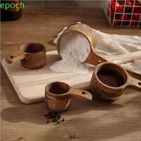 Epoch 4 Cái / bộ Thìa Đo Cà Phê, Cốc Đo Bền Gỗ keo, Dụng Cụ Nhà Bếp Gia Vị Muỗng Gia Vị Có Thể Xếp Chồng Không Thể Phá Vỡ