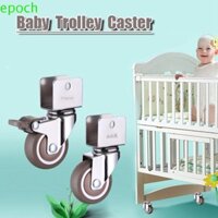 Epoch Xoay Caster L Loại 4 Phụ Kiện Gia Đình Con Lăn Cao Su Mềm Cho Bé Cũi Giường Bánh Xe