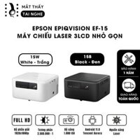 Epson EF-15 - Máy chiếu Laser mini thông minh tích hợp Android TV 11.0, sử dụng công nghệ 3LCD độc quyền, độ sáng 1000 ISO lumens, độ phân giải chuẩn Full HD, tương phản 2.500.000:1 cho hình ảnh và màu sắc cực đẹp