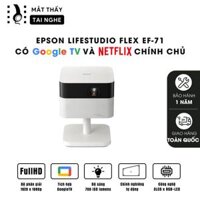 Epson EF-71 - Máy chiếu mini thông minh tích hợp Google TV, sử dụng công nghệ 3LCD độc quyền kết hợp nguồn sáng RGB-LED tiên tiến, độ sáng 700 ISO lumens, độ phân giải chuẩn Full HD, tương phản 5.000.000:1 cho hình ảnh và màu sắc cực đẹp