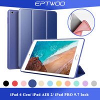 EPTWOO Dành Cho Máy Tính Bảng iPad 6 GEN AIR 2 iPad PRO 9.7 INCH A1566 A1567 A1673 A1674 A1675 Giá Đỡ Bằng Da Ốp Lưng Thông Minh Có Chức Năng Đánh Thức Giấc Ngủ