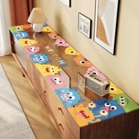 Er3a [Khăn trải bàn PVC] Thảm TV mờ Dopamine Chống trầy xước Chống mài mòn Bàn ăn bên cạnh Thảm lót giày chống bụi bẩn Khăn trải bàn hoạt hình
