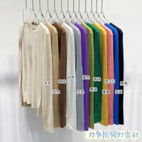 ERAE Self-Portrait 2022Autumn and Winter New round Neck Long-Sleeved Slim-Fit Stretch Knitted Sweater Korean Style Simple and Casual Multi-Color Pullover