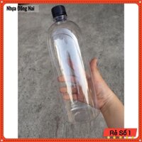 (erale) Chai Nhựa 1000ml kèm Nắp - Chai Nhựa 1 lit - Nhựa Đồng Nai