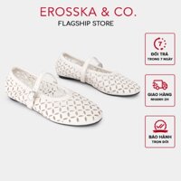 Erosska - Giày búp bê nữ lưới quai ngang kiểu dáng thời trang cao 1cm - EL065