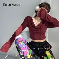 Erroriwear Nữ Áo Khoác 2025 Trong Suốt Tay Dài Chống Nắng Thường Ngày Kỳ Nghỉ Crop Top